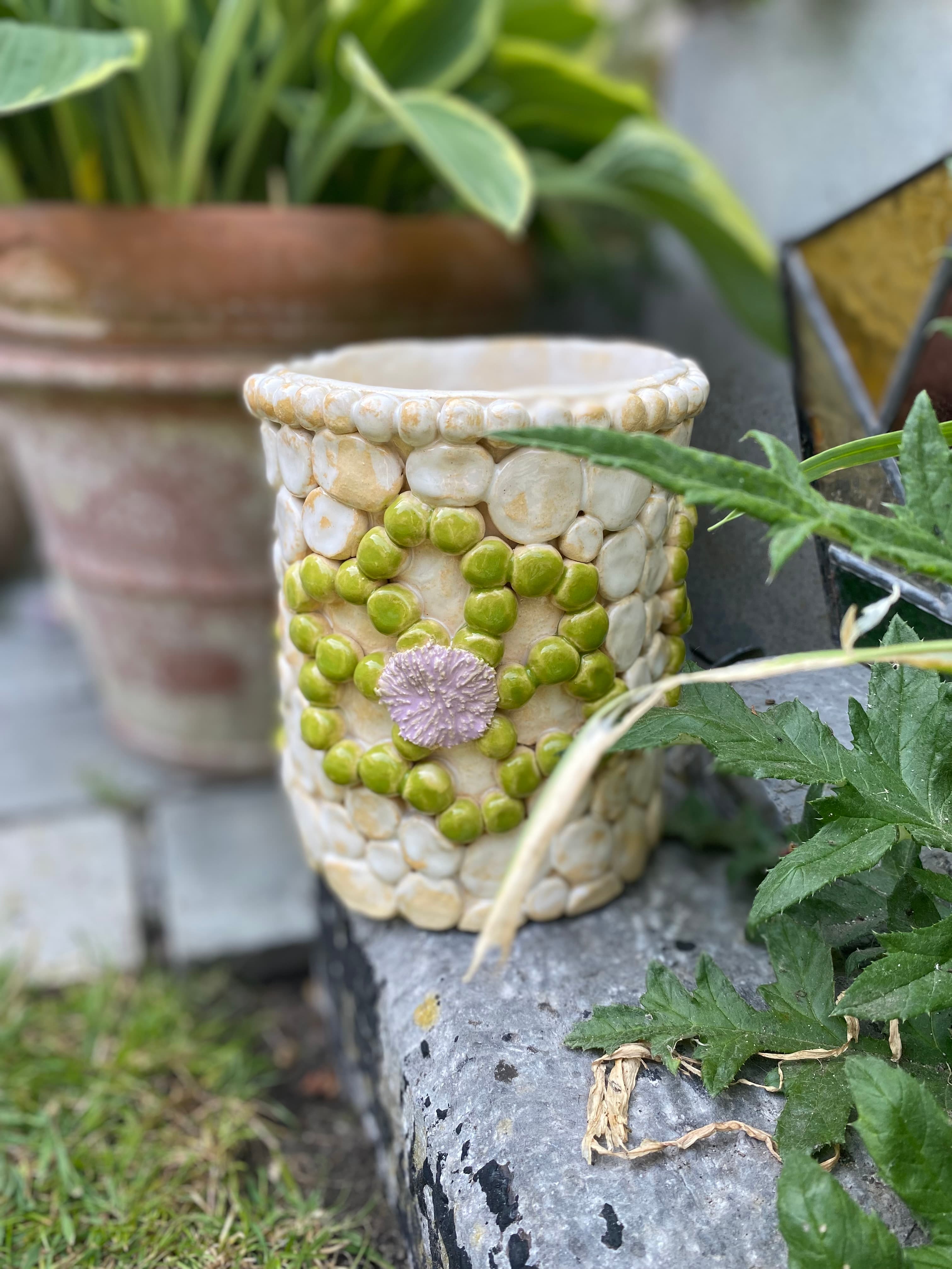 Vase en fleur